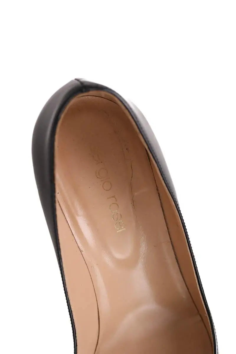 Talons Sergio Rossi Noir en Cuir verni