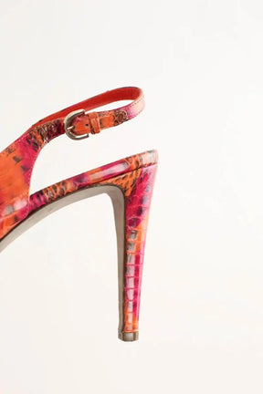 Talons Sergio Rossi Orange en Cuir