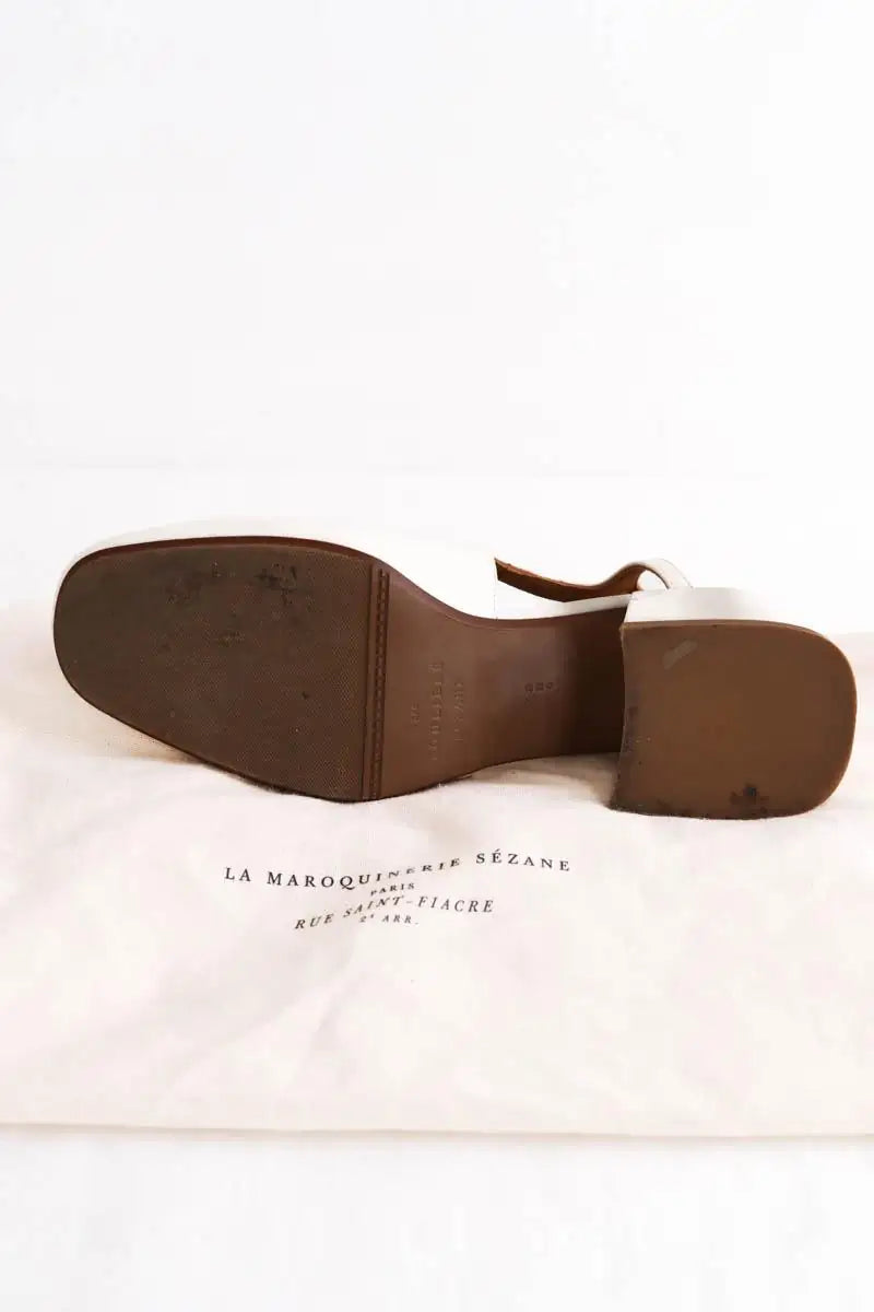 Talons Sézane Blanc en Cuir
