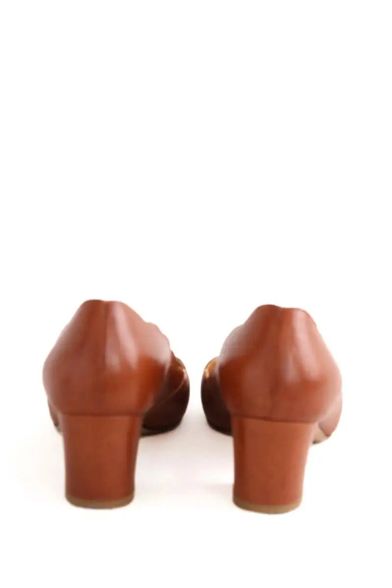 Talons Sézane Camel en Cuir
