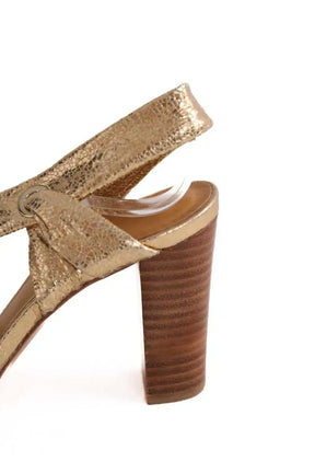 Talons Sézane Doré en Cuir