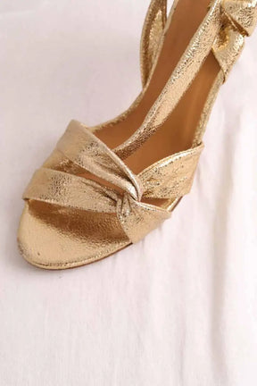 Talons Sézane Doré en Cuir