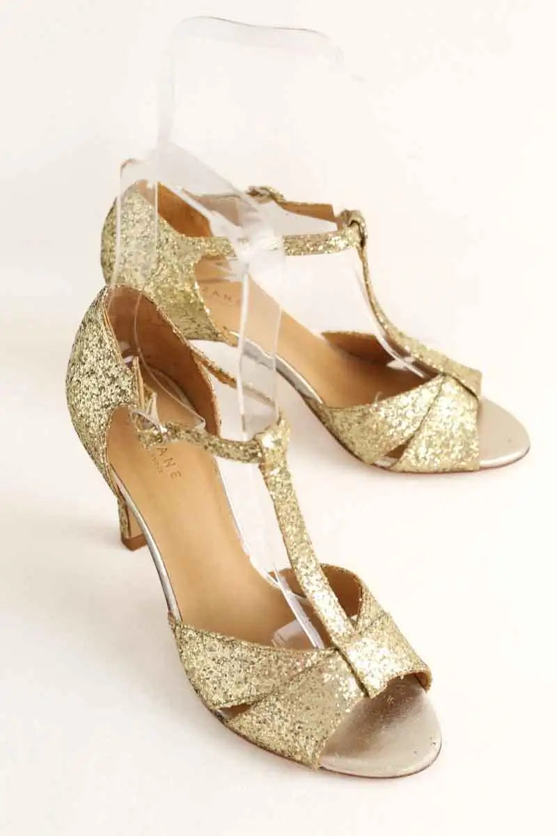 Talons Sézane Doré en Paillettes