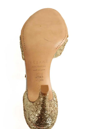 Talons Sézane Doré en Paillettes