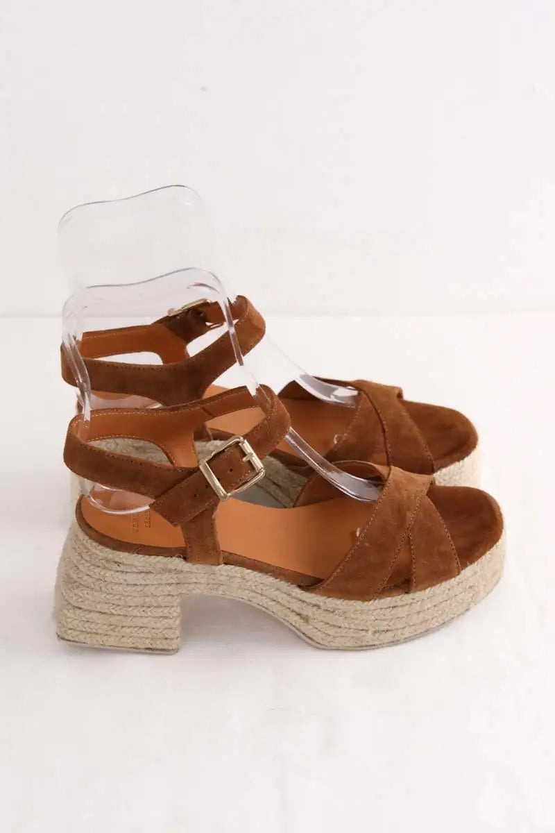 Talons Sézane Marron en Daim