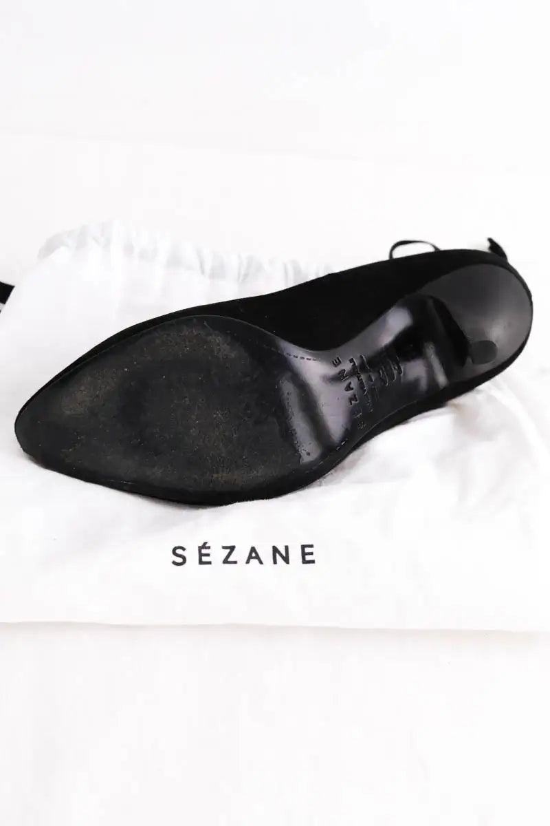 Talons Sézane Noir en Daim