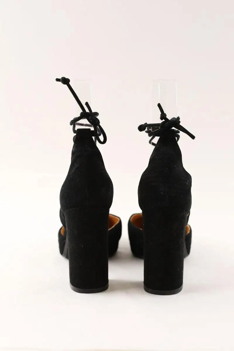 Talons Sézane Noir en Daim