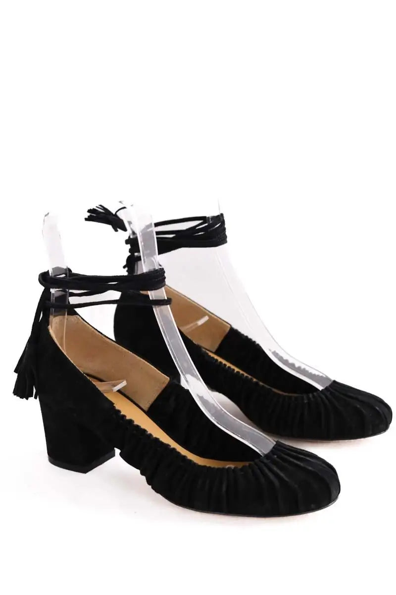 Talons Sézane Noir en Daim