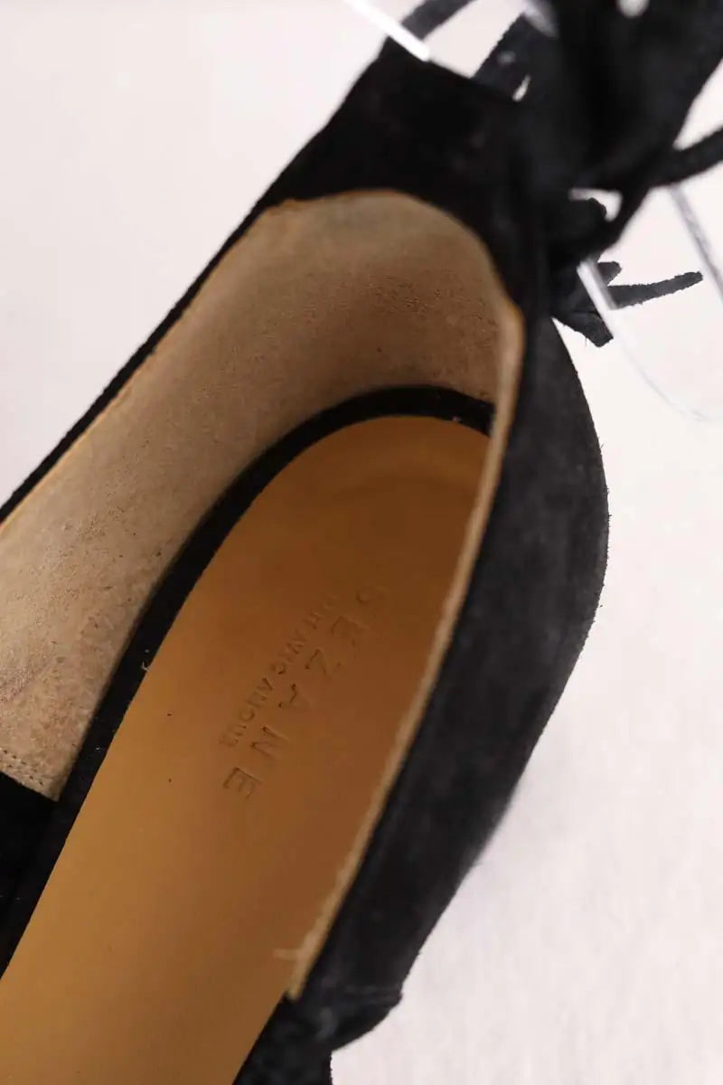 Talons Sézane Noir en Daim