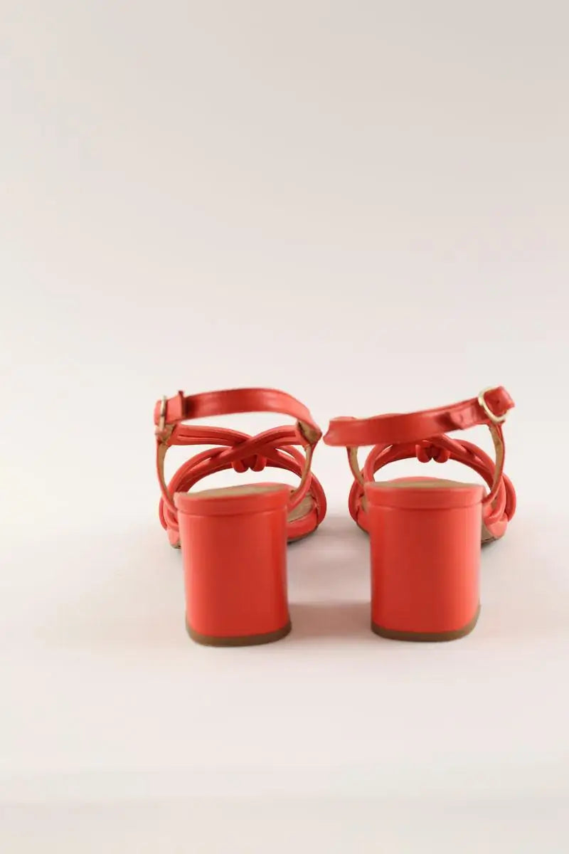 Talons Sézane Orange en Cuir