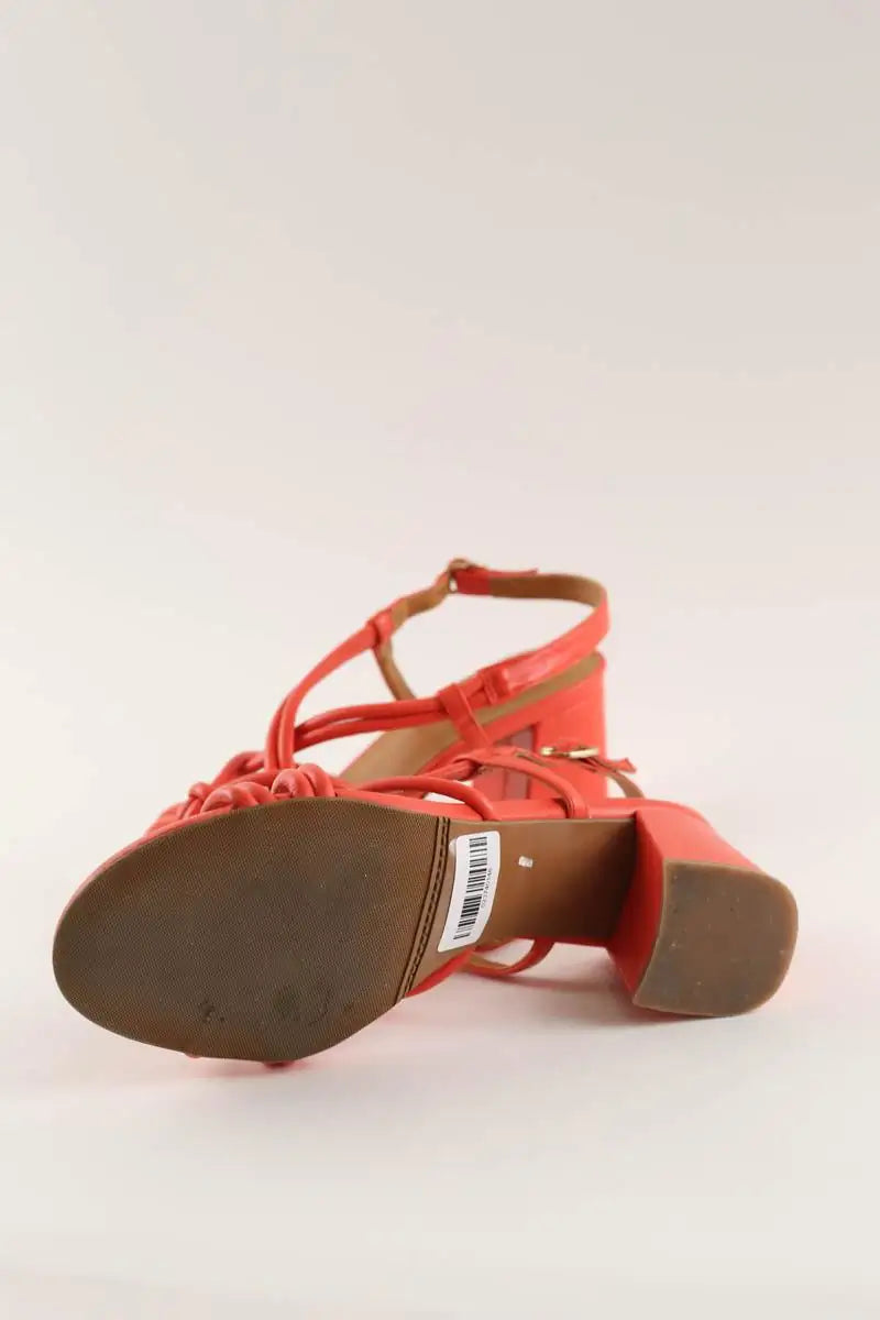 Talons Sézane Orange en Cuir