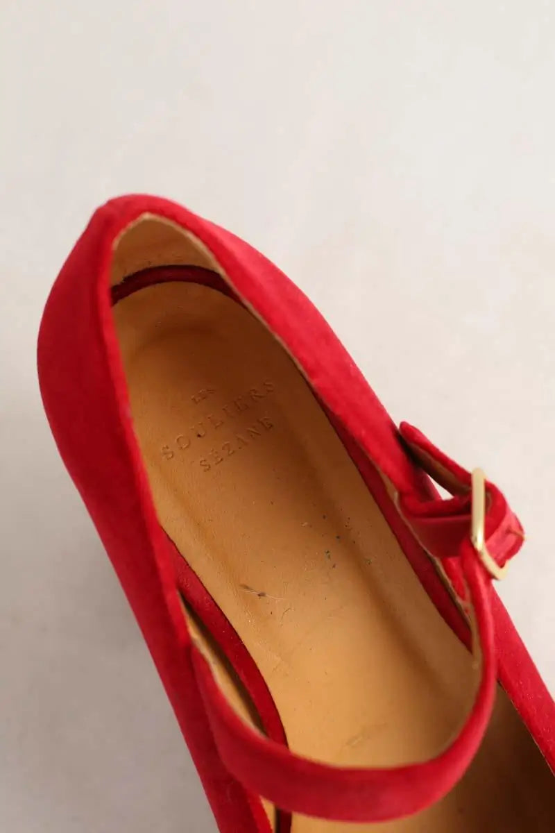Talons Sézane Rouge en Velours