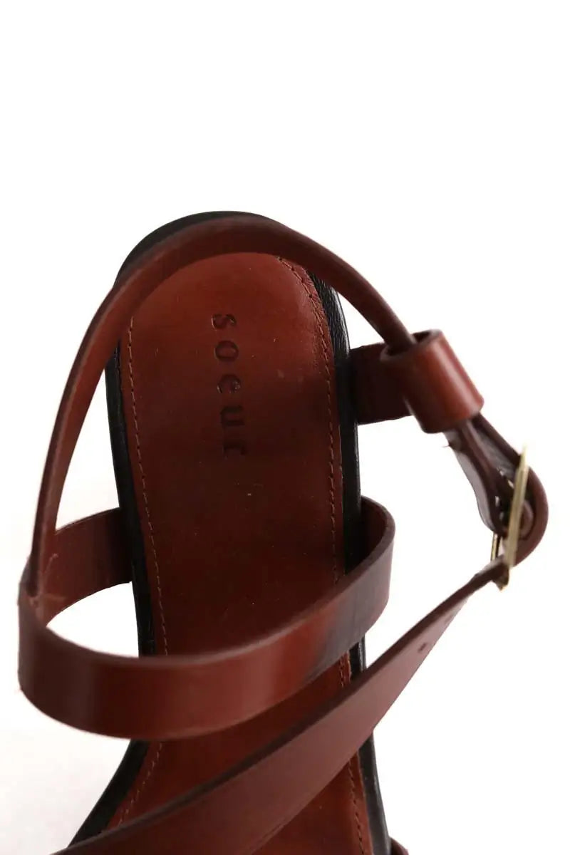 Talons Soeur Marron en Cuir