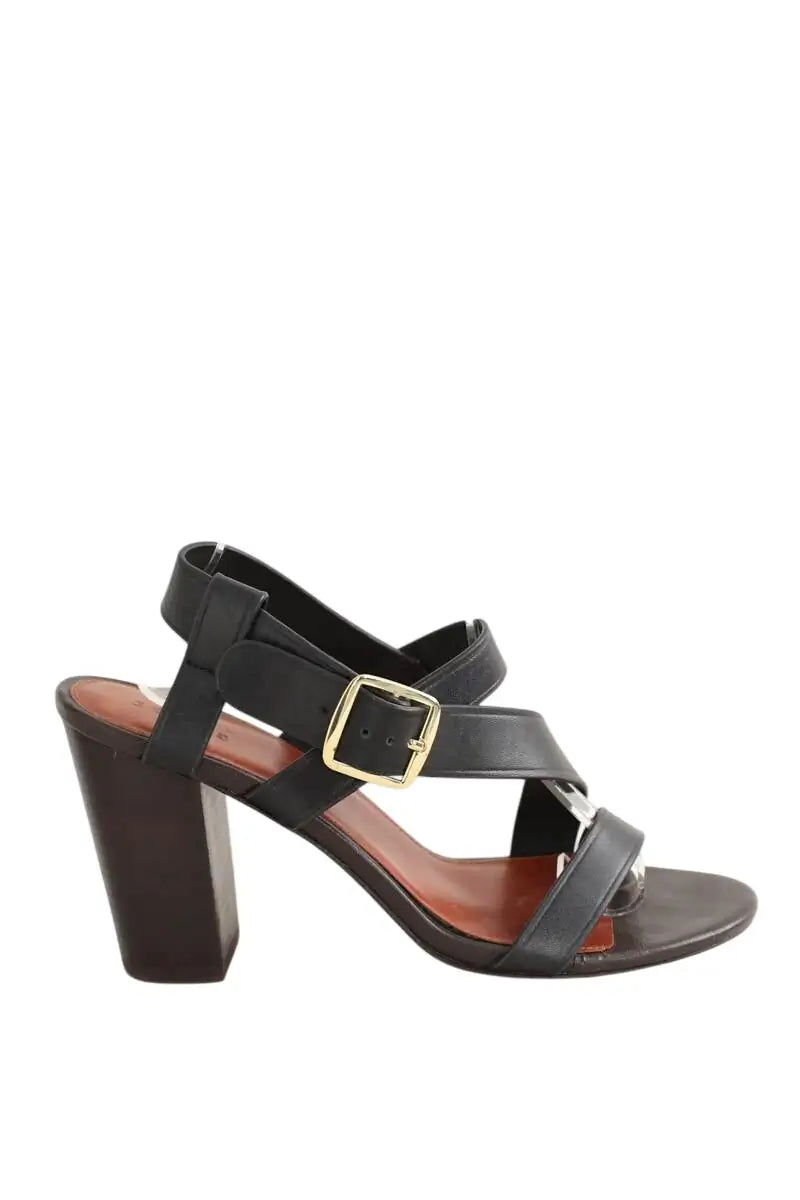 Talons Soeur Noir en Cuir, taille 38 - Seconde Main