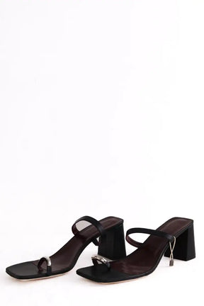 Talons Staud Noir en Cuir