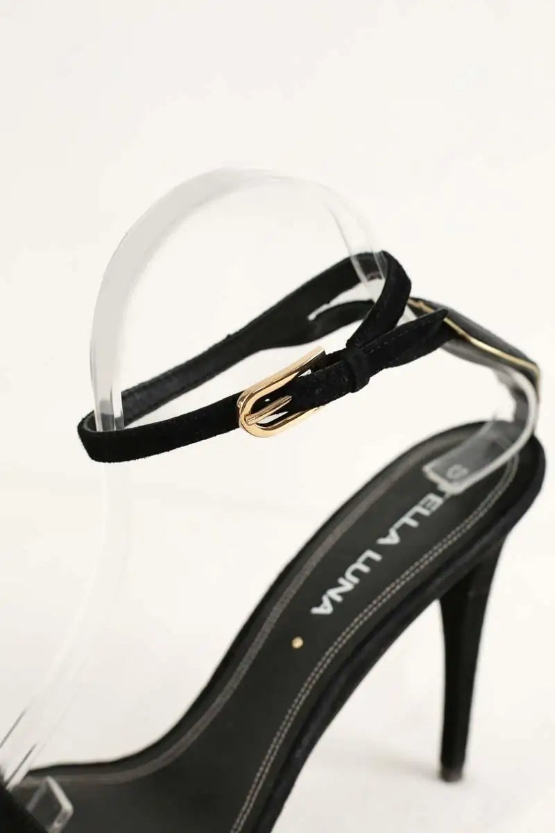 Talons Stella Luna Noir en Daim