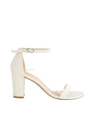 Talons Stuart Weitzman Blanc en Cuir, taille 39 - Seconde Main