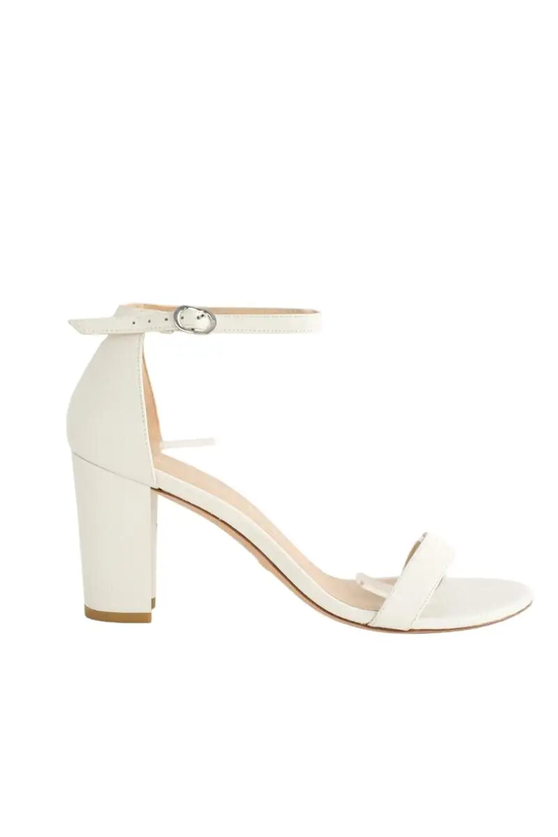 Talons Stuart Weitzman Blanc en Cuir, taille 39 - Seconde Main