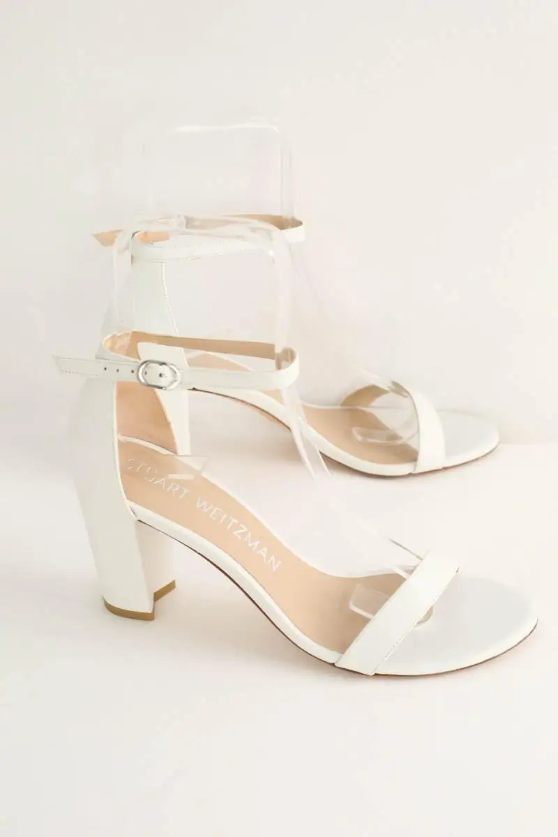 Talons Stuart Weitzman Blanc en Cuir