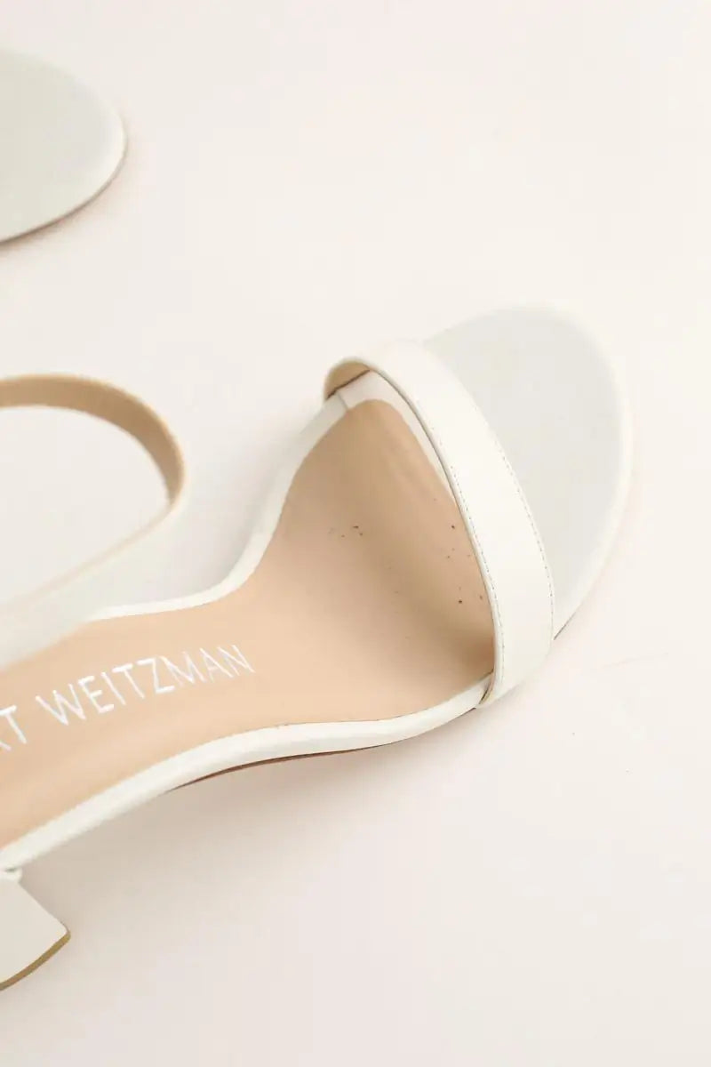 Talons Stuart Weitzman Blanc en Cuir