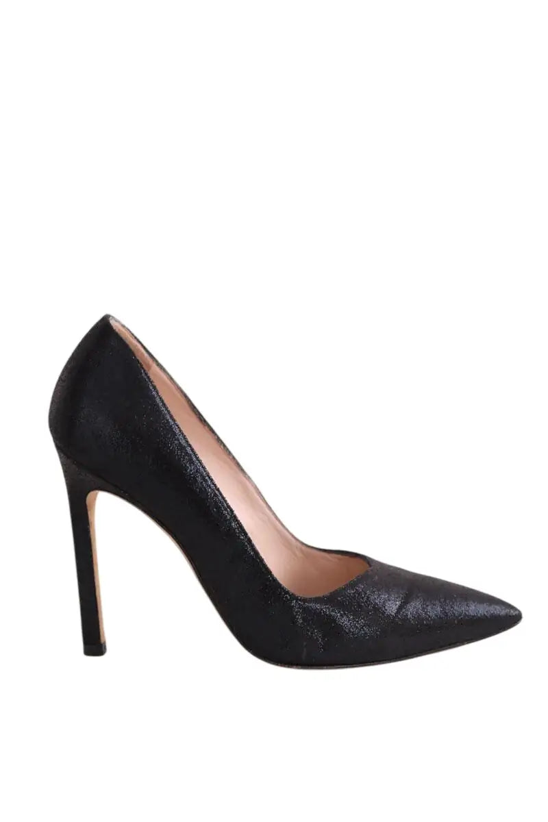 Talons Stuart Weitzman Noir en Cuir, taille 39 - Seconde Main