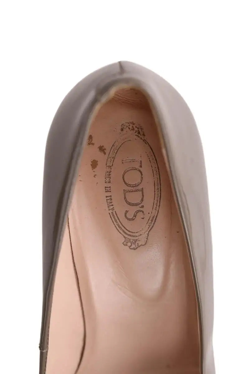 Talons Tod's Gris en Cuir verni