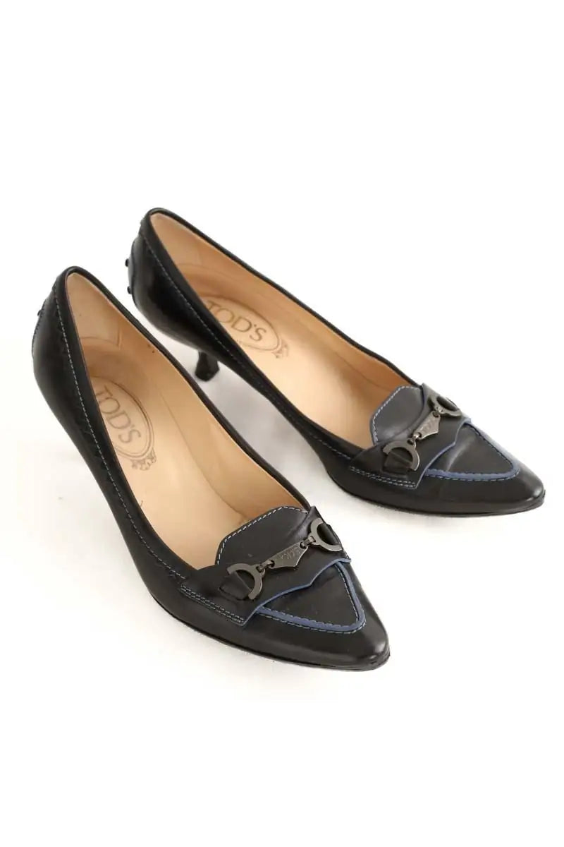 Talons Tod's Noir en Cuir