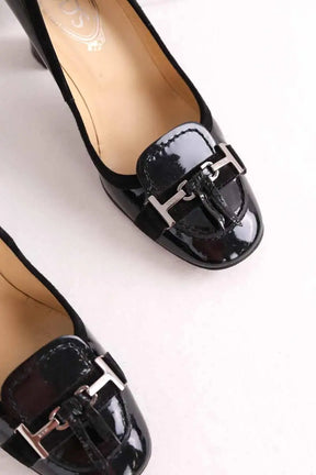 Talons Tod's Noir en Cuir verni