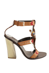 Talons Tory Burch Marron en Cuir, taille 38 - Seconde Main