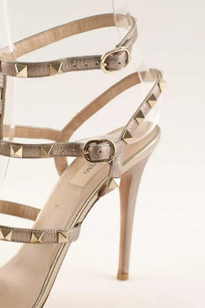 Talons Valentino Doré en Cuir