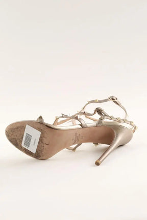 Talons Valentino Doré en Cuir