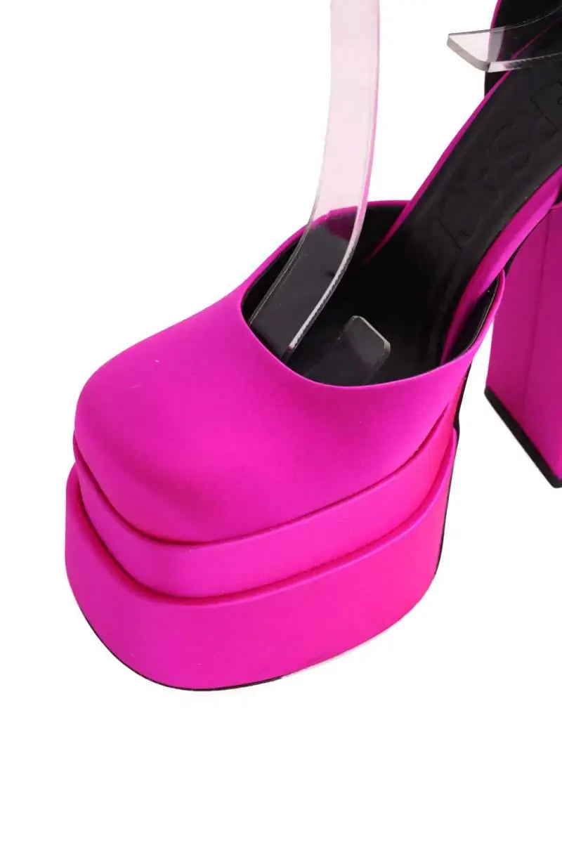 Talons Versace Medusa Aevitas Rose en Tissu