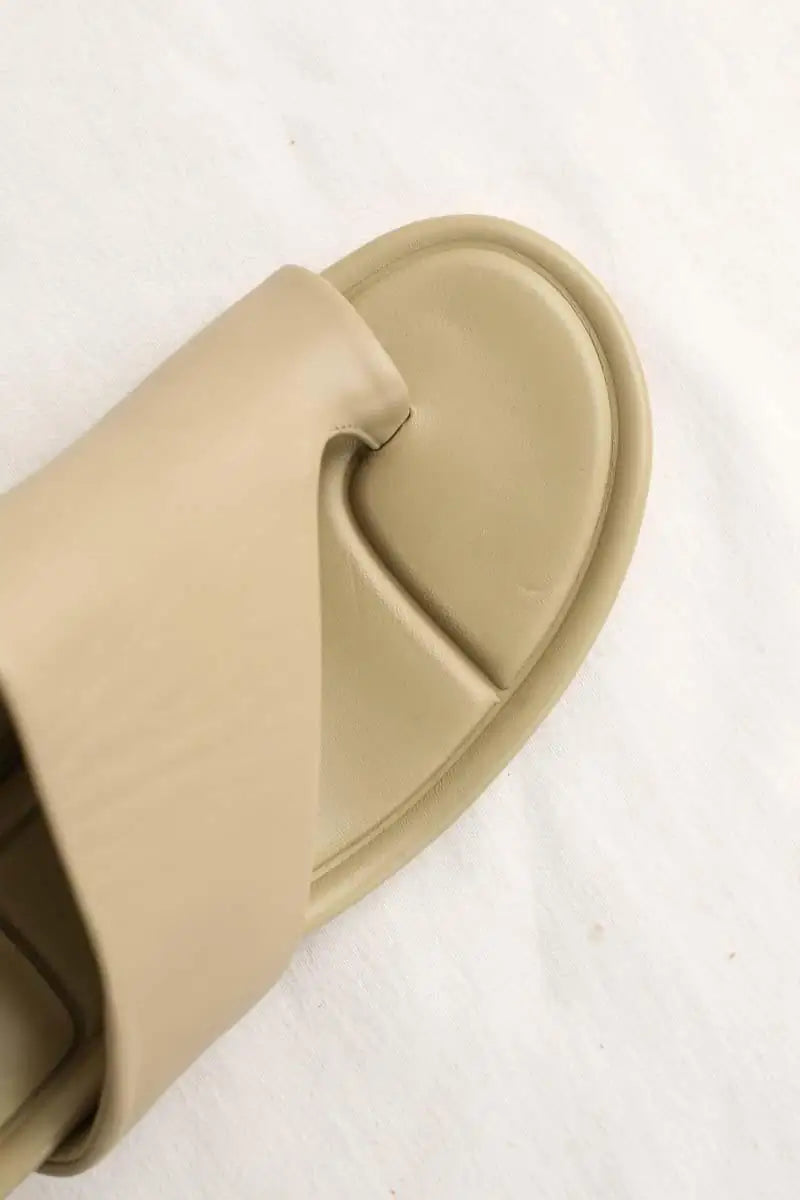 Talons Vince Beige en Cuir