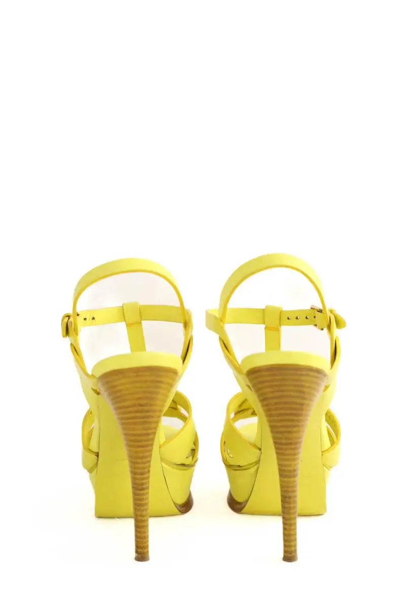 Talons Yves Saint Laurent Jaune en Cuir