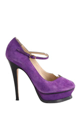 Talons Yves Saint Laurent Violet en Daim, taille 38 - Seconde Main