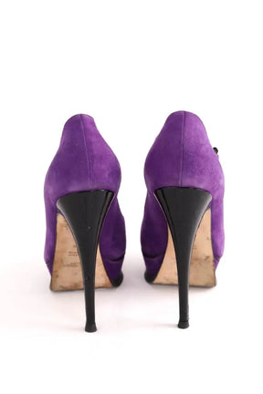 Talons Yves Saint Laurent Violet en Daim