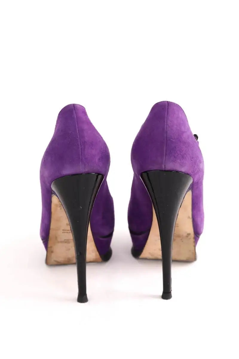 Talons Yves Saint Laurent Violet en Daim