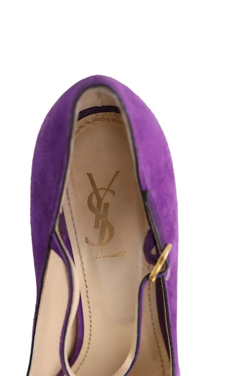 Talons Yves Saint Laurent Violet en Daim