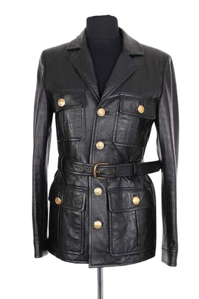 Manteau Chloé Noir en Cuir, taille S - Seconde Main