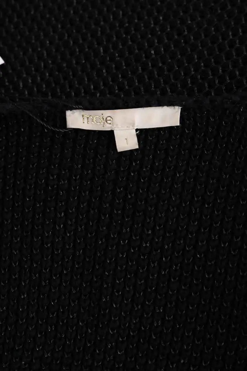 Gilet Maje Noir en Coton