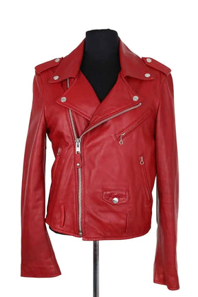 Veste Schott Rouge en Synthétique, taille M - Seconde Main