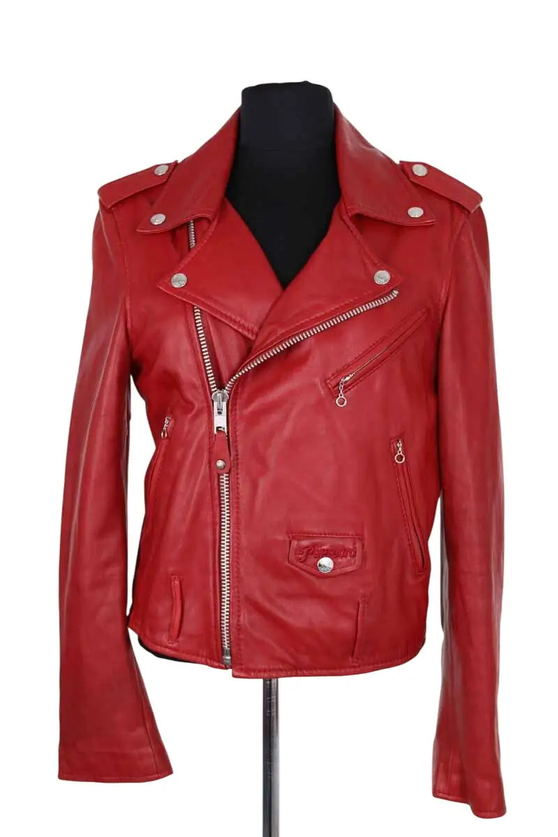 Veste Schott Rouge en Synthétique, taille M - Seconde Main