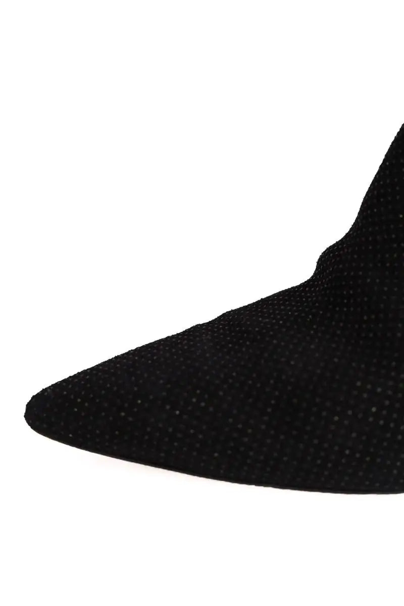 Boots Bettina Vermillon Noir en Cuir