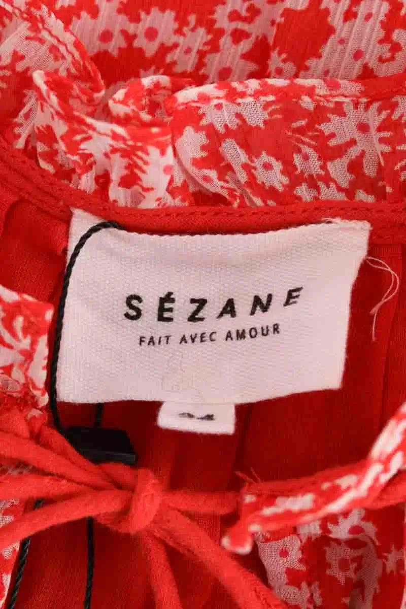 Top sans manche Sézane Rouge en Synthétique
