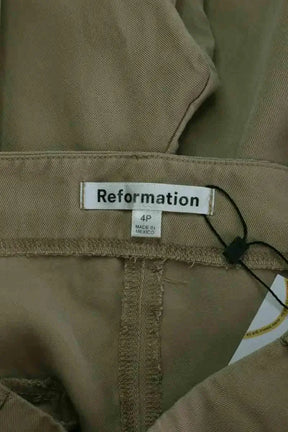 Pantalon large Reformation Beige en Synthétique