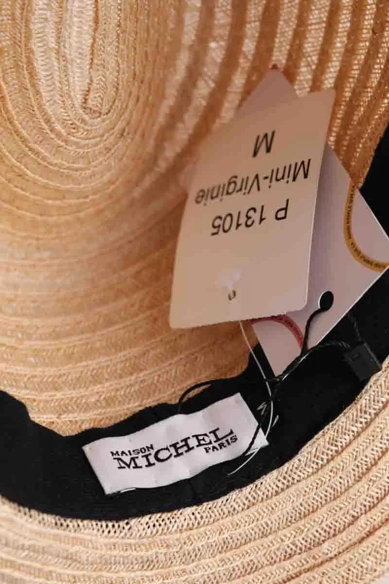 Chapeau Maison Michel Beige en Osier