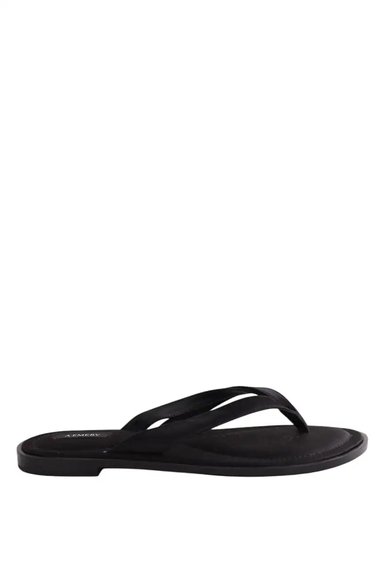 Tongs A.EMERY Noir en Cuir, taille 42 - Seconde Main