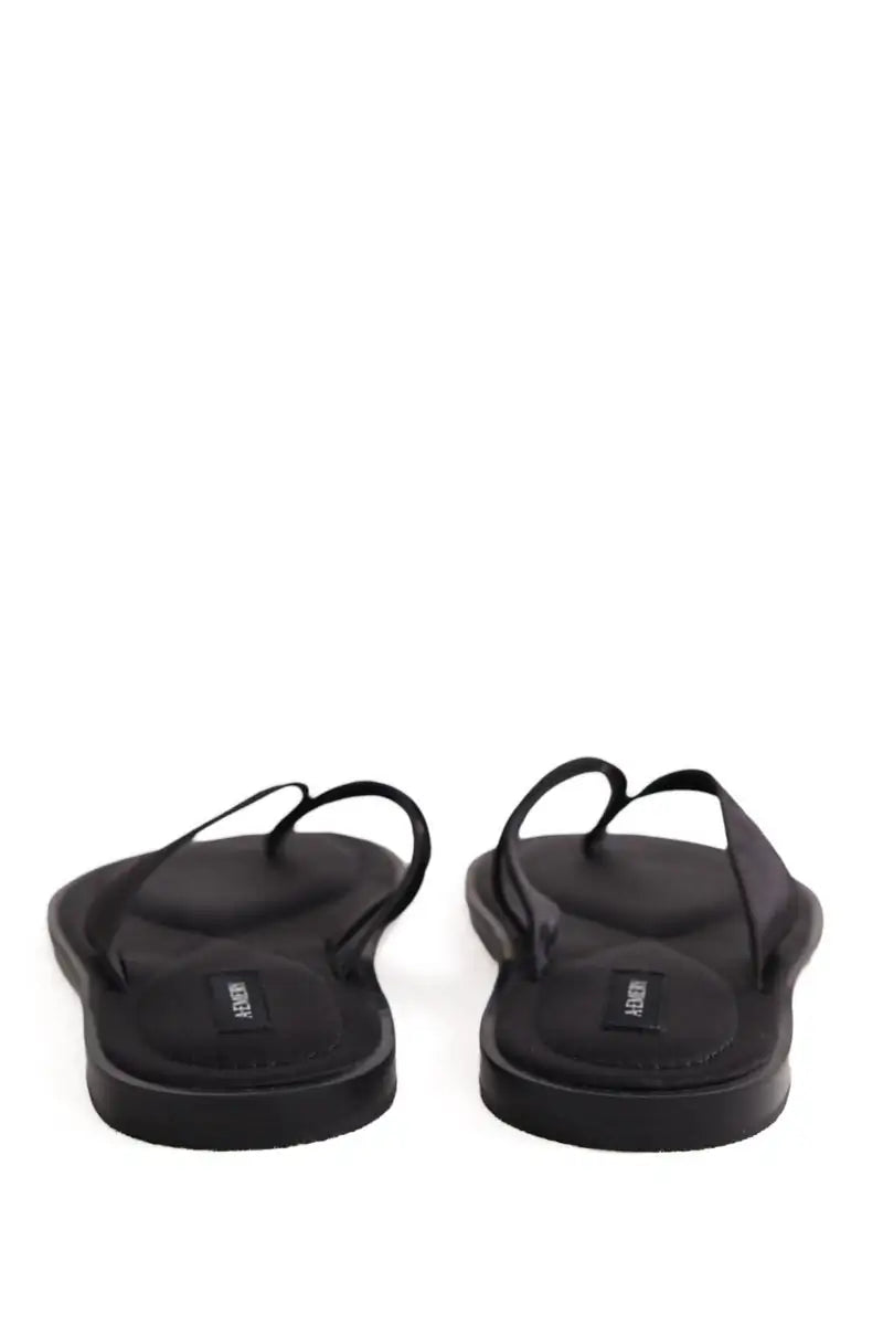 Tongs A.EMERY Noir en Cuir