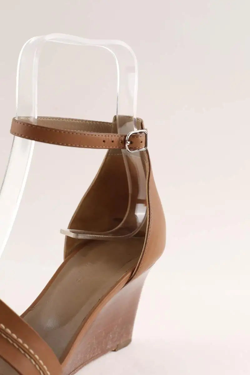 Tongs Hermès Marron en Cuir
