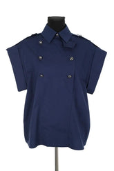 Top Alberta Ferretti Bleu en Coton, taille S - Seconde Main